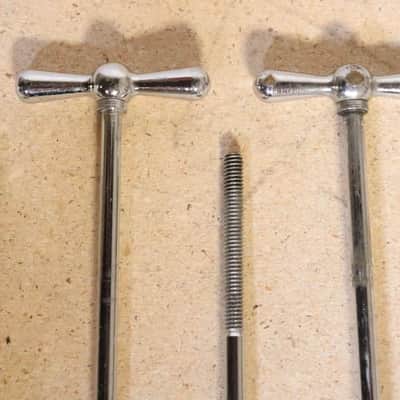 Ludwig 6-1/8" Chrome T Rods 4pk Vintage 1950's -60's image 2
