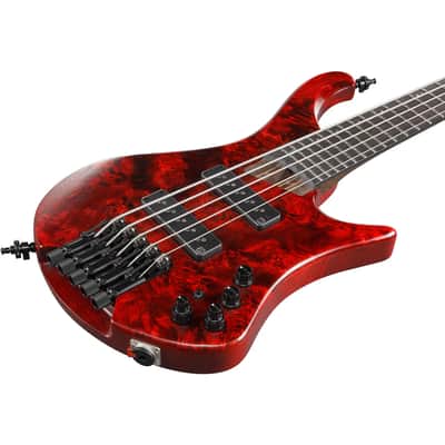 Ibanez EHB1505S WL Headless 5 String Electric Bass. Stained Wine Red Low Gloss with Bag image 6