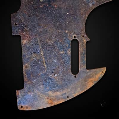 TELECASTER 8 holes pickguard - Steel rust ultra relic blue red color image 3