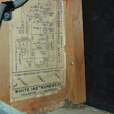 FENDER WHITE / PRINCETON GUITAR AMP 1962 - GREY image 10