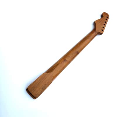 Brio Nitro Satin Roasted Maple S-Style Neck Dual Action Truss Rod at Headstock image 7