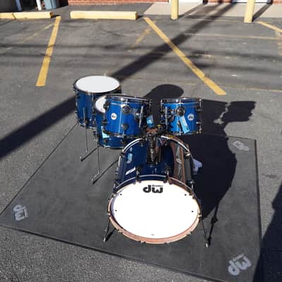 DW USA Collectors Series 5pc Maple/Mahogany Shell Pack - Deep Royal Blue Lacquer Custom | 10,12,14,16,22" image 5