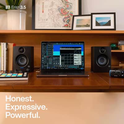 3.5 Studio Monitors, Pair — Powered, Active Monitor Speakers for Near Field Music Production, Desktop Computer, Hi-Fi Audio image 2