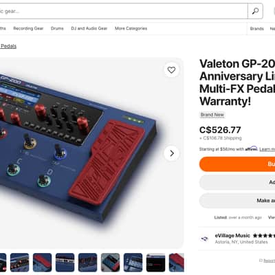 Multi-FX Pedal Valeton GP-200X | 10th Anniversary Limited Edition image 5