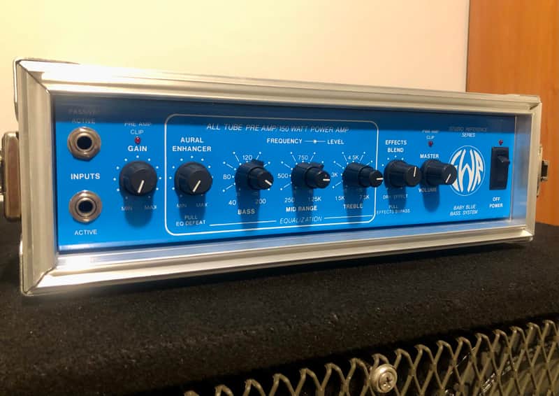 SWR Baby Blue-Electric Blue Bass Amp-Head (Baby Blue II) 90s Excellent image 1