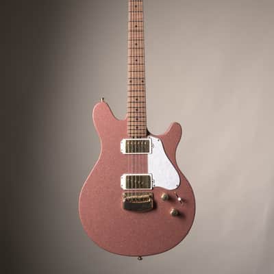 Ernie Ball Music Man Valentine Electric Guitar - Pink Champagne Sparkle w. original deluxe gig bag image 3