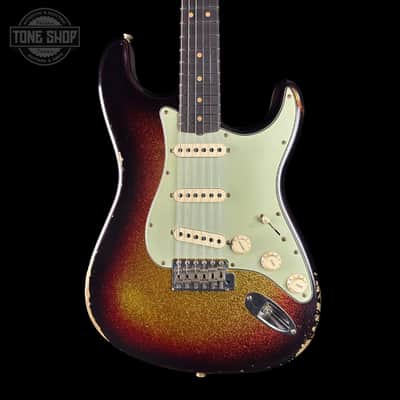 Fender Custom Shop 1963 Stratocaster Relic 3 Tone Sunburst Sparkle w/case TSLTD7OF10 image 1