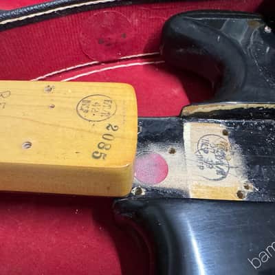 1978 Fender Musicmaster Bass - Black - Light Weight - OHSC image 14