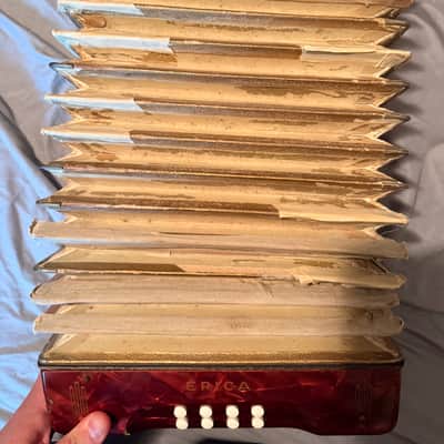 German made Hohner Erica Two-Row Accordion image 10
