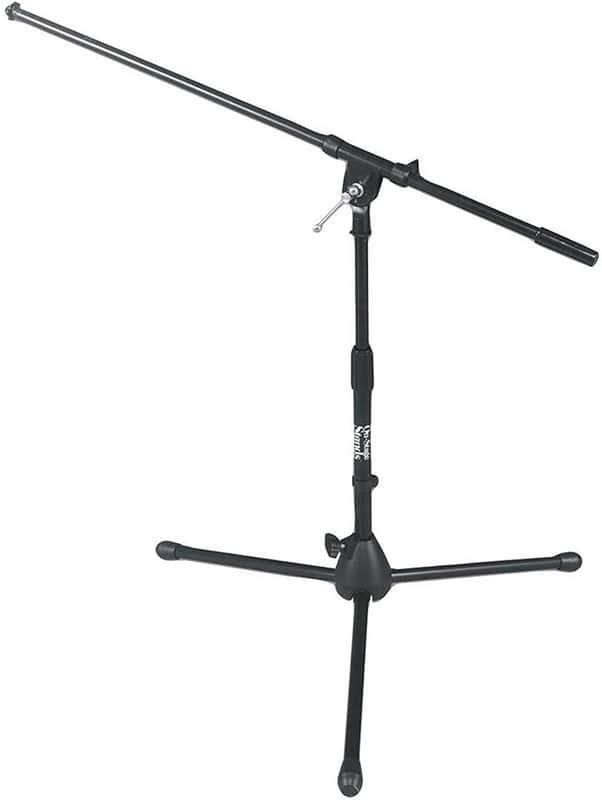 On-Stage Stands MS7411B Short Drum/Amp Tripod Mic Stand with Boom, Black image 1