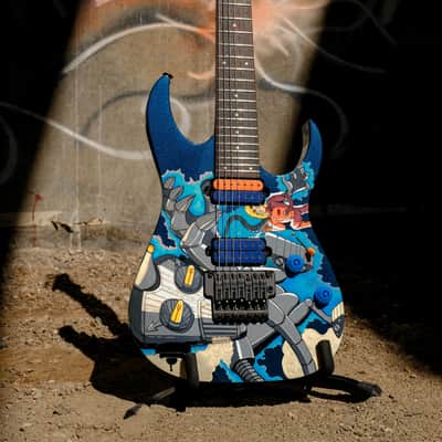 Custom Painted Ibanez Prestige RG1527 “RoboDeath” image 4