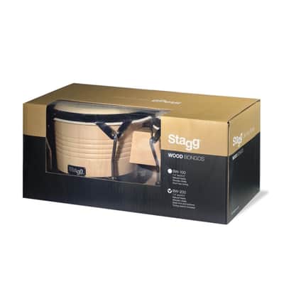 Stagg Latin Wood Bongo Set, Natural BW-200-N image 2