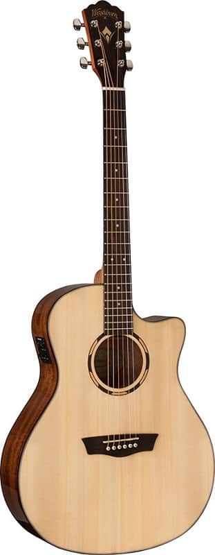 Washburn WLO10SCE Woodline Acoustic Electric Guitar. Natural image 1