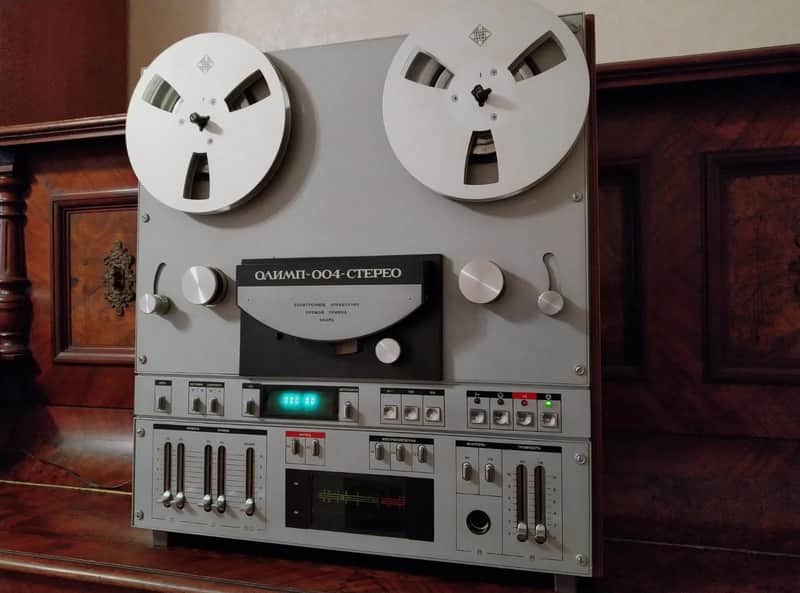 OLIMP 004 Stereo Reel to Reel Tape Recorder 1987 Serviced Working USSR Vintage image 1