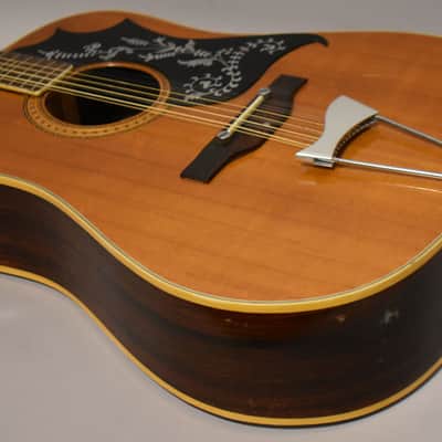c.1970's Aria 12-String Acoustic Guitar Natural image 8