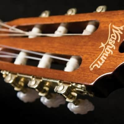 Washburn C5CE Classical Cutaway Acoustic Electric Guitar. Natural image 3