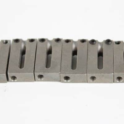 1991 Vintage Fender Stratocaster Plus/Deluxe/American Standard Bridge Block Saddles Set of 6 USA Strat 1990s image 5