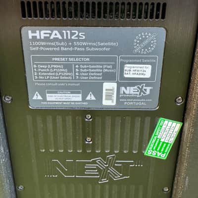 NEXT-proaudio HFA26.12 Complete Active PA System | 2x HFA206p + 2x HFA112s | 2960W | Networkable DSP | Plug & Play image 9