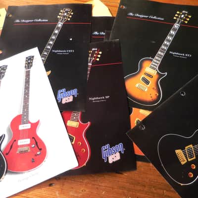 60 Pieces Gibson Guitar Dealer Catalog  Items  1990's-2000 MANY RARE MODELS Dealer Color Promos image 5