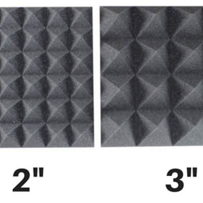 SoundAssured Acoustic Foam Panels - Pyramid Style - 3 Inch Thick - 48 Square Feet - Charcoal Color image 6
