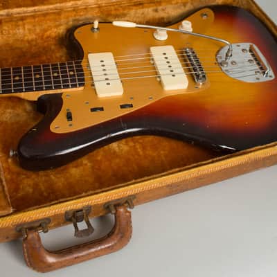 Fender  Jazzmaster Solid Body Electric Guitar (1959), ser. #34376, original tweed hard shell case. image 12