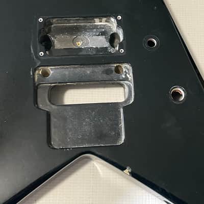 1990's MIJ Jackson Professional King V Black Guitar Body Floyd Tremolo Ready image 6