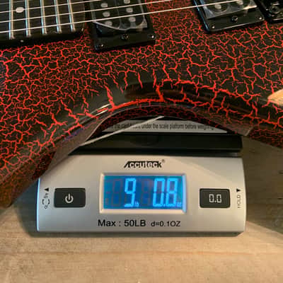 2022 B.C. Rich Limited Edition Stranger Things "Eddie's" Warlock Red Crackle image 9