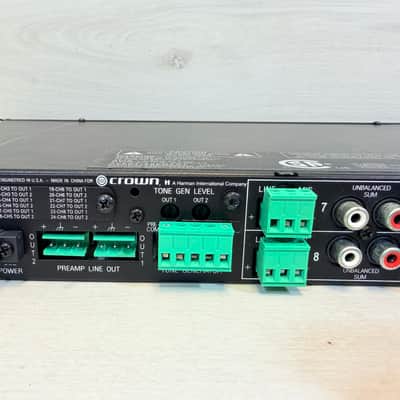 Crown 28M 1U Rackmount Commercial Mixer / Zone Mixer – Multi-Input, Dual Master Output 2000's image 13