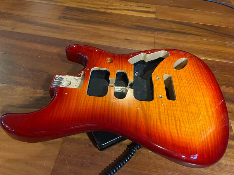 Fender Player Strat Stratocaster Flame Maple Plus Top Cherry Sunburst Body 4 lbs image 1