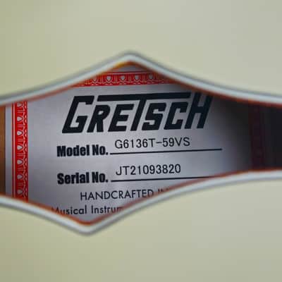 Gretsch White Falcon 6136T-59 Vintage Select Edition with Bigsby, Vintage White, Nitrocellulose Finish image 17