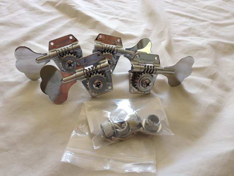 Rickenbacker Bass Tuners Machine Heads  Chrome image 1
