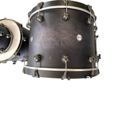 DS Drum Rebel Custom Shop Birch-Mahogany Black Pepper Burst Shell set Usata image 2