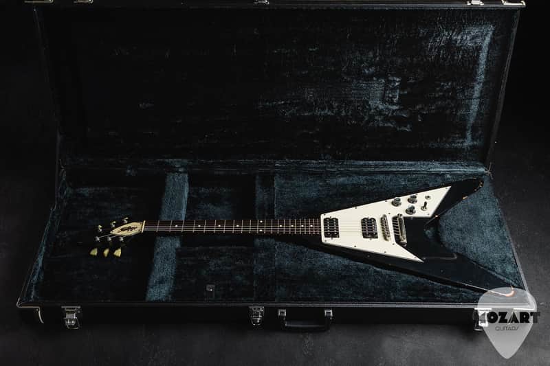 ギター ESP Navigator Custom Order Flying V 1980s ESP Navigator Custom Flying V N-FV Sparkle Purple Burst (MIJ