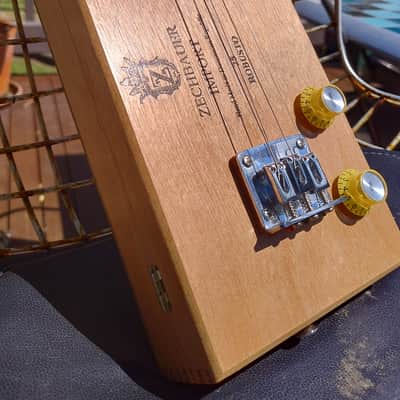 3-string fretless cigar box guitar image 3