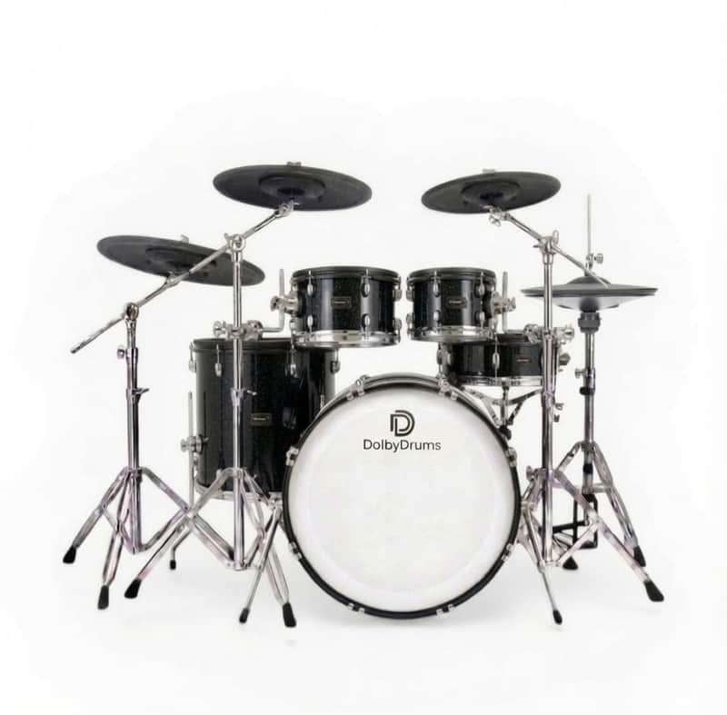 Dolby REV-9 Black Sparkle E Drum Kit for Roland Alesis Lemon image 1