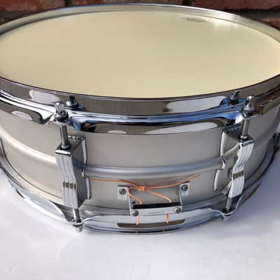 Ludwig  Acrolite Snare Drum Blue & Olive Badge 1970s - Beautiful Aluminum 14” x 5” image 7