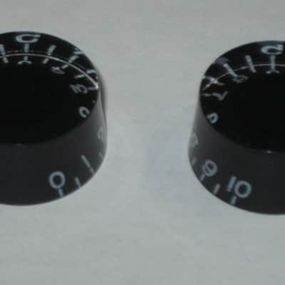 TWO new (open package) very near A+ genuine Gibson BLACK SPEED Knobs PRSK-010 (only 2 knobs from the PRSK-010 set are for sale - the other 2 knobs are NOT included) minor surface imperfections on top sides image 2