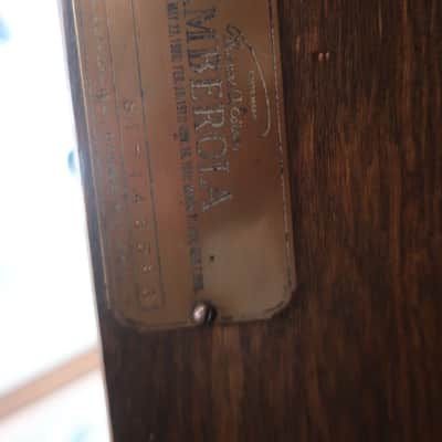 Vintage 1915 Edison Amberola Model 30 Cylinder Phonograph Dark Oak Motor Winds And Runs Works Great 10 Cylinders Original Poster & Brochure Amazing Condition Very LOUD! Wind Up No Electricity Needed Conversation Piece & Work Of Art! image 10
