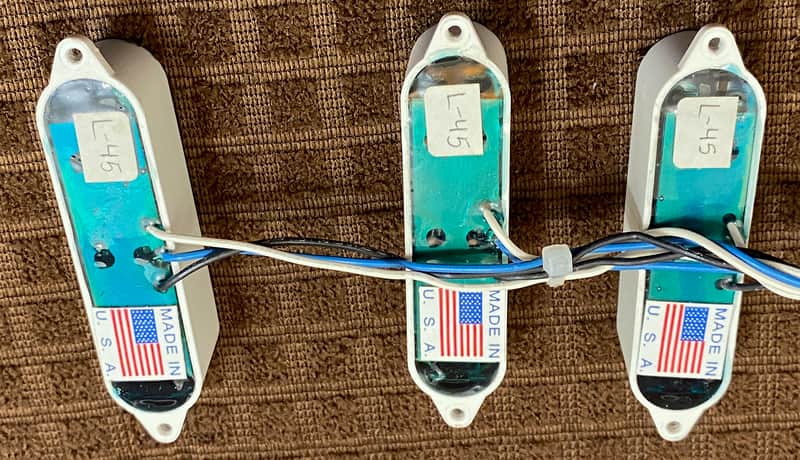 Bill Lawrence L45-S Twin Blade Vintage Output Strat Pickup Set