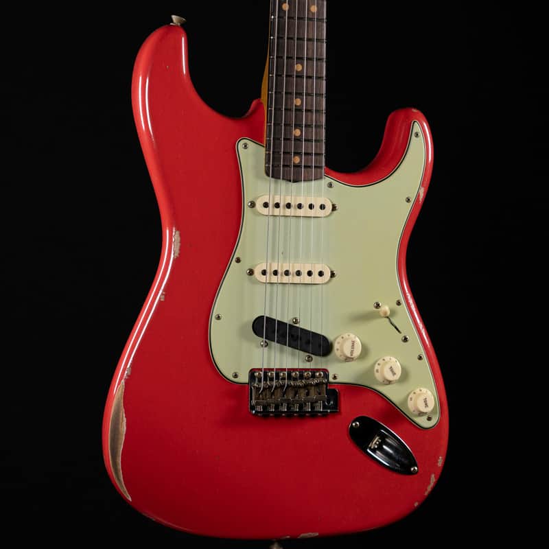 Fender Custom Shop ’62 Stratocaster Relic Electric Guitar – Fiesta Red image 1