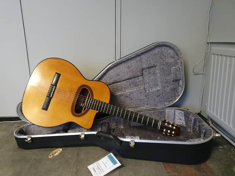 JWC-Guitars Maccaferri D hole “Concert” Model Curly Walnut Gypsy Jazz Guitar image 1