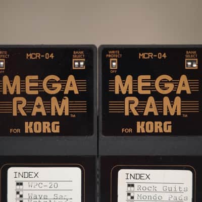 2 Korg MCR-04 Mega RAM Cards Loaded with Wavestation Sounds #59271 image 3