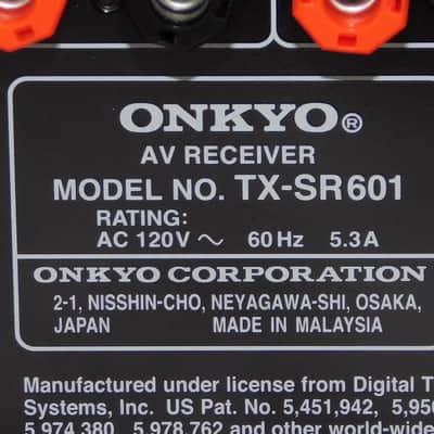 Onkyo TX-SR601 Home theater receivcer image 5