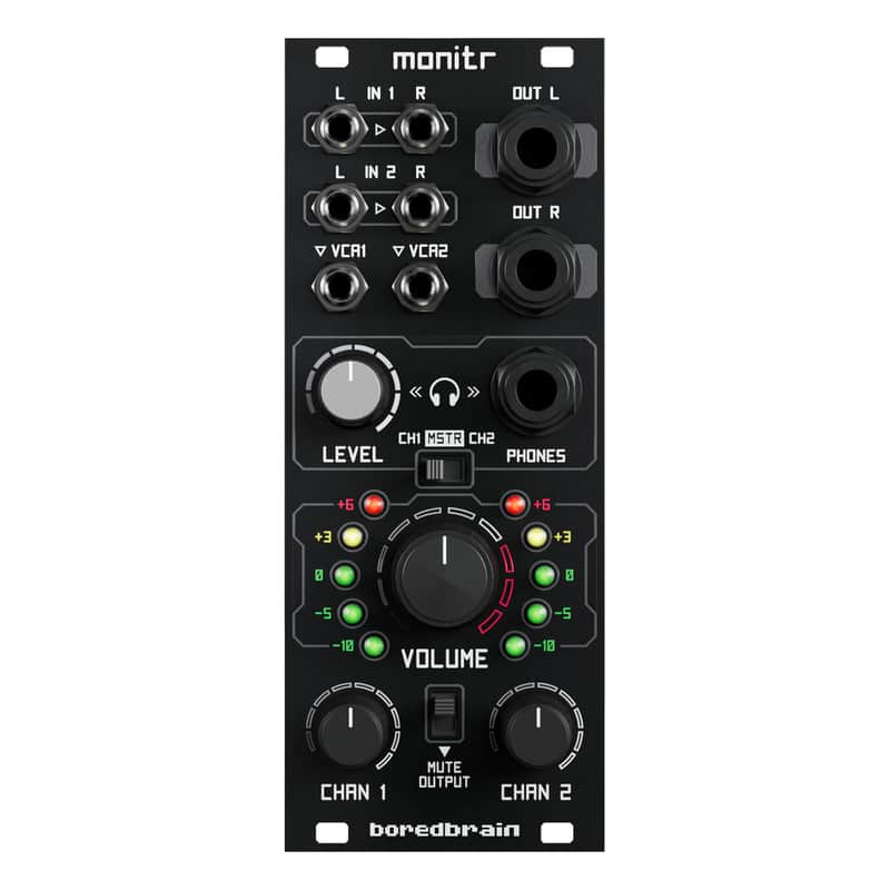 Boredbrain Music Monitr Eurorack Stereo Output Module image 1