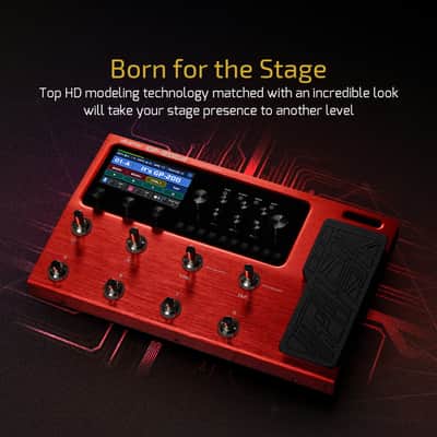 VALETON Multi Effects Processor Multi-Effects Guitar Bass Pedal with Expression Pedal FX Loop MIDI I/O Amp Modeling IR Cabinets OTG USB Audio Interface GP-200,Red(U.S. domestic inventory) image 2