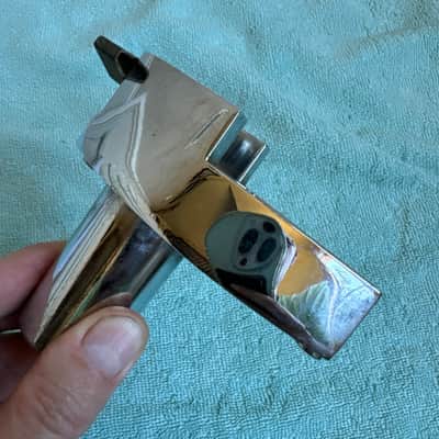 Rogers Tom Drum Mount or Spur bracket - Big R Memriloc XP8 - 1” Lot #4 70s - Chrome image 2