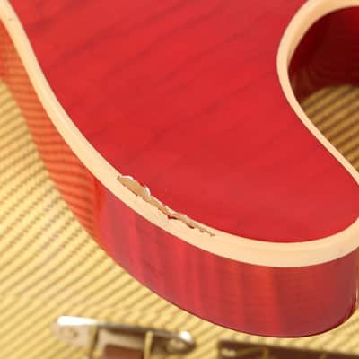 1980 Charvel Bass Flame Maple Body Trans Red image 9