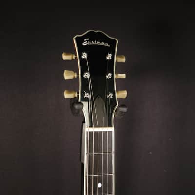 Eastman T484 Gold Burst Finish Flame Maple Thinline Guitar, Hard Case image 5