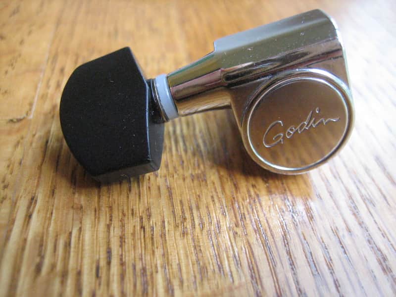 Godin Locking Tuner Set -- Machine Heads , tuning keys Ebony image 1