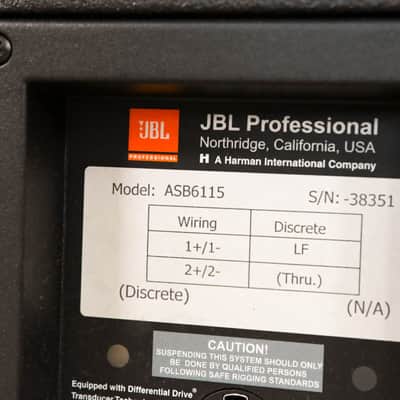 JBL ASB6115 Compact 15" High-Power Subwoofer CG013H6 image 7